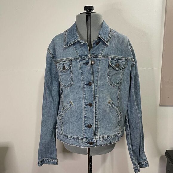 Levi Strauss Signature Light Wash Denim Jean Trucker jacket Size Medium - Picture 1 of 4